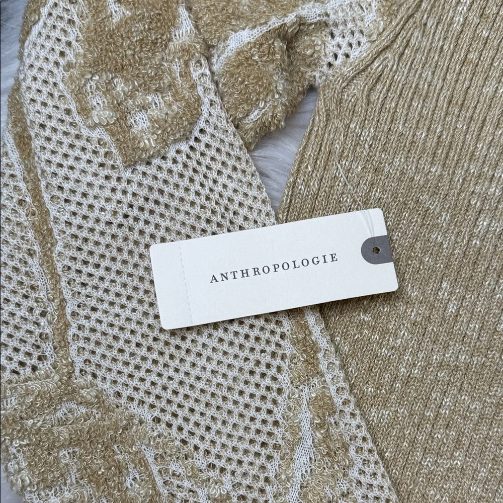 Anthropologie Beige and Cream Lace Knit Sweater - Picture 14 of 15